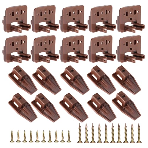 Seweder 10PCS Drawer Slide Track Guide Glide for Center Mount Drawer for Dressers and for Nightstand for Kenlin for Rite-Trak 1 Drawer Systems (Please Check The Size Before Purchasing) - Image 1