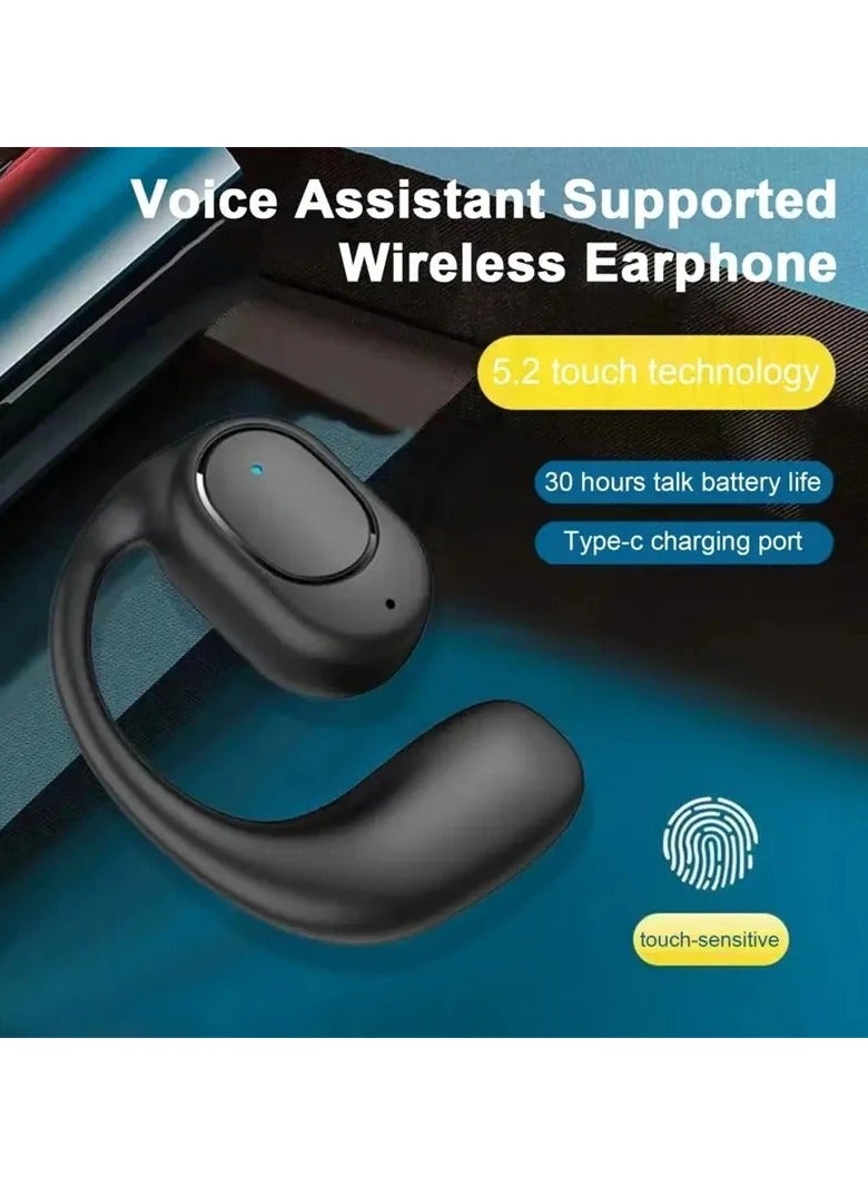 AROAQ Wireless Bluetooth Headphones Bone Conduction Handsfree Noise Canceling Earphones with Microphone for Driving - Image 3