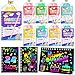 Elover Easter Basket Stuffers Party Favors for Kids 24 Pack Scratch Art Birthday Goodie Bag Stuffers Rainbow Scratch Notebook Classroom Prizes Bulk School Supplies Return Gifts for Girls Boys 312 Years Old - Image 2