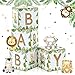 FengRise Baby Boxes for Baby Shower Decorations 4pcs Sage Green Woodland Animal Balloon Boxes for Boy GirlJungle Gender Reveal Birthday Party FavorsWild One Party Backdrop Decor Supplies - Image 2