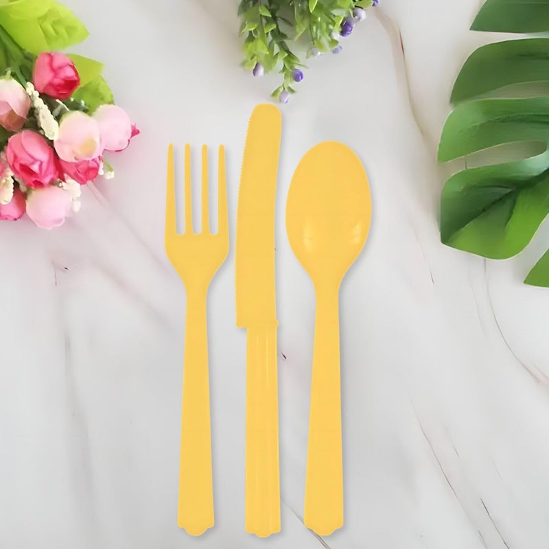 Amscan ASST PL CUTLERY - YELLOW SUNSH (12/96) - Image 3
