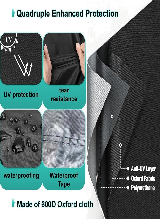 H-kenan 10 x 10 ft Outdoor Dog Kennel Cover Made from 600D Waterproof Oxford Fabric Outdoor Dog Kennel Replacement Cover Black（Without cage roof Frame） - Image 4