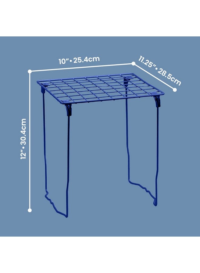 LockerMate Stac-A-Shelf Locker Organizer Shelf, Stackable, Extra Tall, Fits Standard Size School Lockers, Blue - Image 5