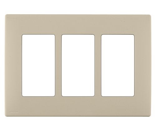 Leviton Renu ThreeGang Screwless SnapOn Wallplate REWP3NS Navajo Sand - Image 1