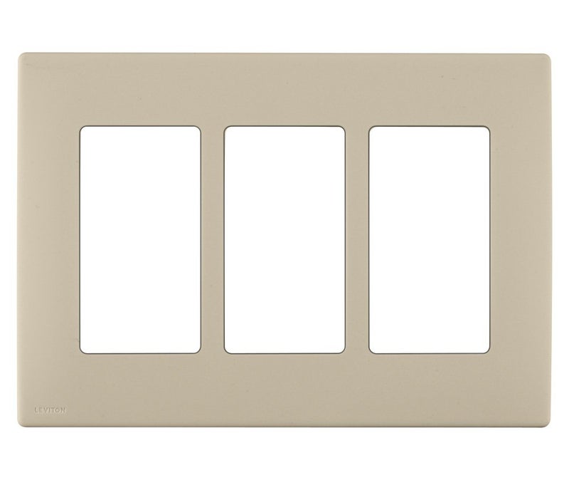 Leviton Renu ThreeGang Screwless SnapOn Wallplate REWP3NS Navajo Sand - Image 2