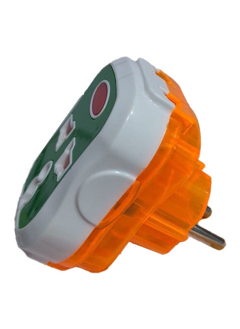 Electrical socket, 10-16 amps, 250 volts, with 3 outlets, green and orange, easy to use in residential apartments, factories and workshops