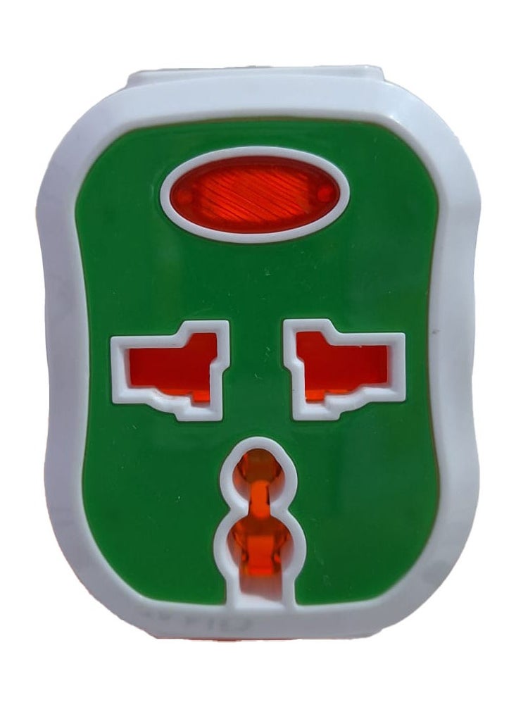 Electrical socket, 10-16 amps, 250 volts, with 3 outlets, green and orange, easy to use in residential apartments, factories and workshops