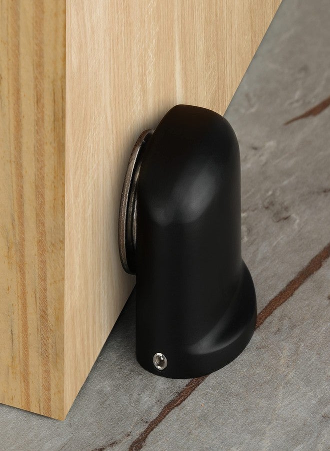 LAPO Premium Magnetic Door Stopper | Floor Mounted Door Magnet for Home, Office, & Hotel | Secure Magnetic Door Retainer with Black Finish (Model LM-01) - Image 3