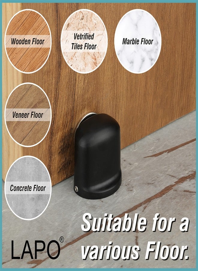 LAPO Premium Magnetic Door Stopper | Floor Mounted Door Magnet for Home, Office, & Hotel | Secure Magnetic Door Retainer with Black Finish (Model LM-01) - Image 4