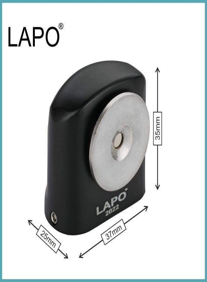 LAPO Premium Magnetic Door Stopper | Floor Mounted Door Magnet for Home, Office, & Hotel | Secure Magnetic Door Retainer with Black Finish (Model LM-01) - Image 5