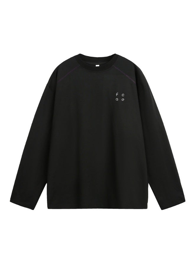 NIBEMINENT Men's Raglan Sleeve Performance Tee Breathable Moisture-Wicking Activewear  Contrast Stitch Loose Fit Long Sleeve - Image 1