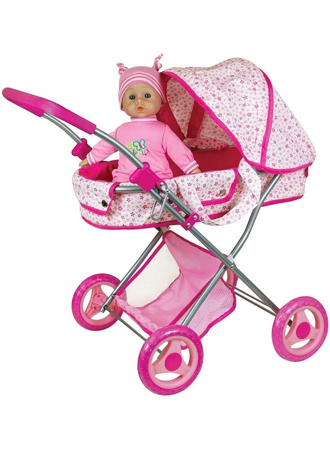 Lissi Deluxe Doll Pram With 13" Baby Doll Also Includes Diaper Bag & Accessories Nuturing And Role Play For Ages 4 And Up - Image 4