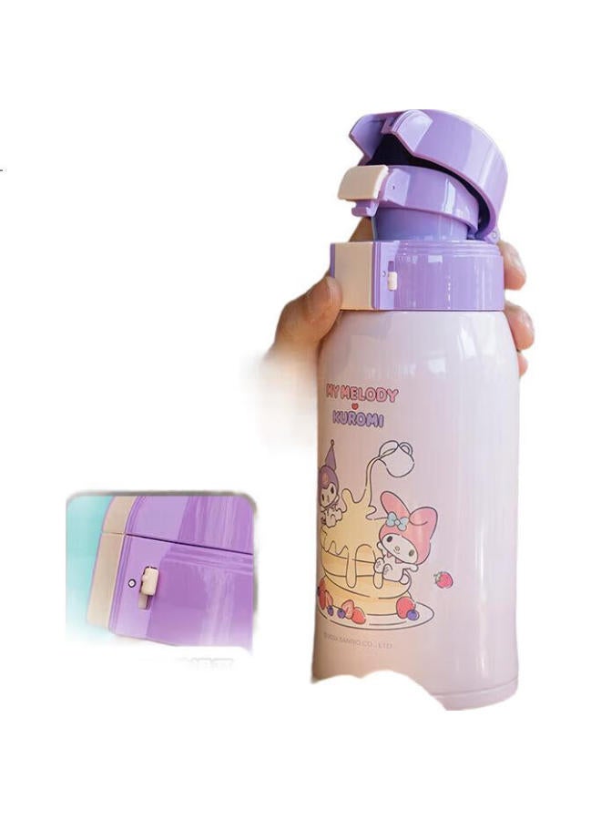 Beddybear Retro Double-Layer Insulated Children'S Cup With Straw 316 Stainless Steel Large Capacity Student Cup 620Ml Play Water Sisters - Image 3