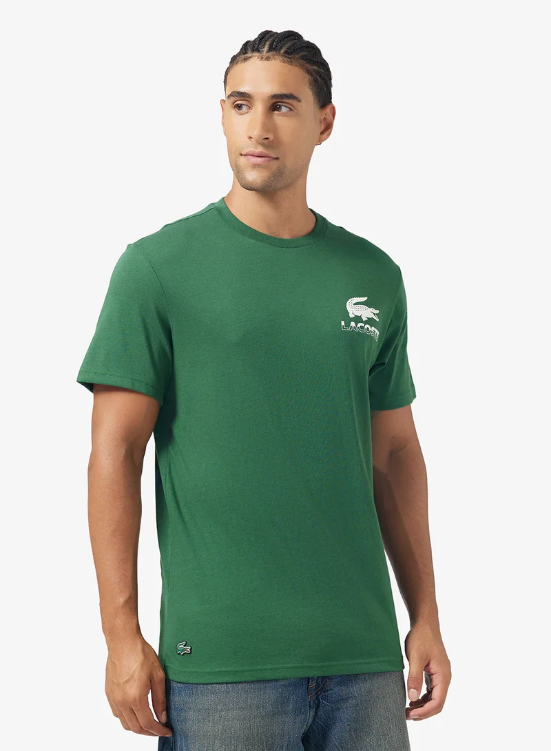 لاكوست Logo Crew Neck T Shirt