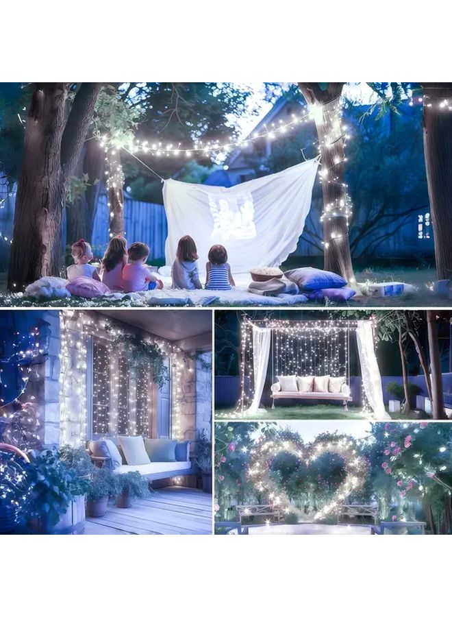 Solar Firecracker Lights 100 LEDs White 196.85 Inch 8 Modes Outdoor Decor - Image 3