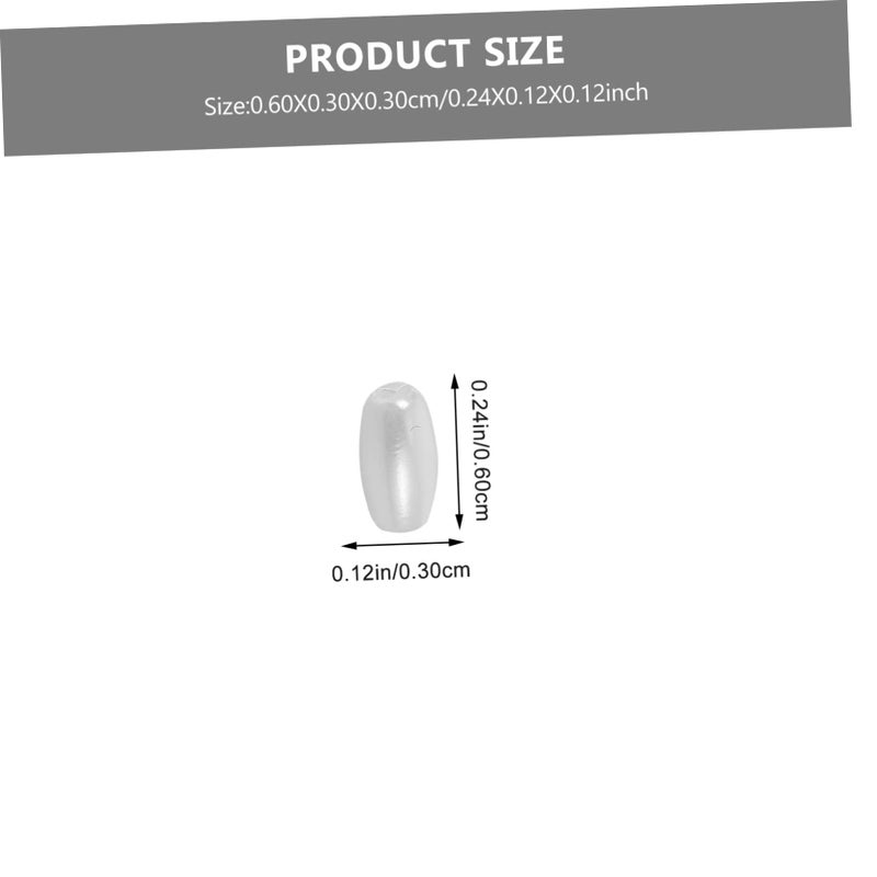 ABS White Simulated Rice Pearl Teardrop Beads for DIY Necklace Bracelet Jewelry Making - Image 3