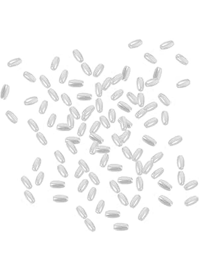 ABS White Simulated Rice Pearl Teardrop Beads for DIY Necklace Bracelet Jewelry Making - Image 1