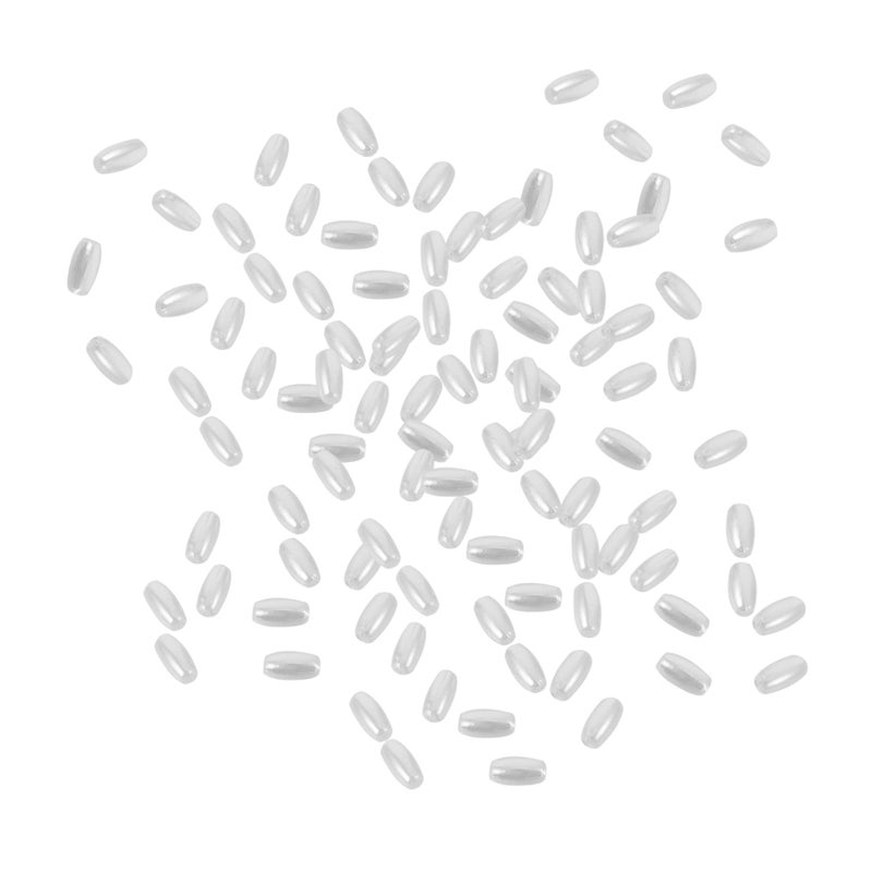 ABS White Simulated Rice Pearl Teardrop Beads for DIY Necklace Bracelet Jewelry Making - Image 2