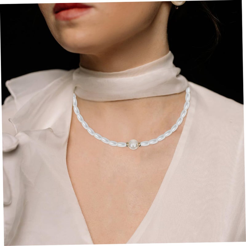 ABS White Simulated Rice Pearl Teardrop Beads for DIY Necklace Bracelet Jewelry Making - Image 4