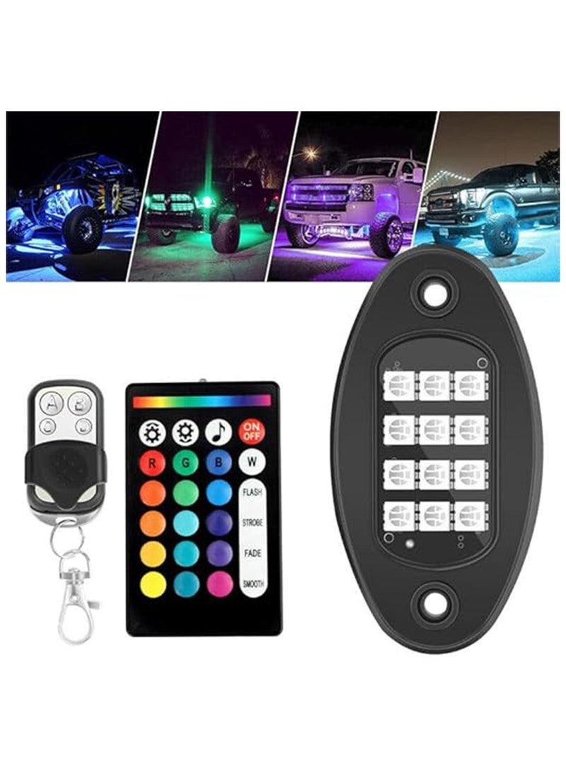 Toby's Toby's Mini LED Rock Lights 4pcs Multicolor LED Lights Waterproof with APP BT 24 Key Controller Music Function for SUV ATV UTV  - Image 3