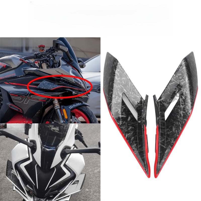 نمط مزور أرجواني مثبت جانب الجناح الهوائي الانسيابي الثابت (جانح الريح) للدراجة النارية CFMOTO 450SR SRS إصدار المفهوم المعدل المتوافق مع ملحقات الدراجات النارية - Image 2