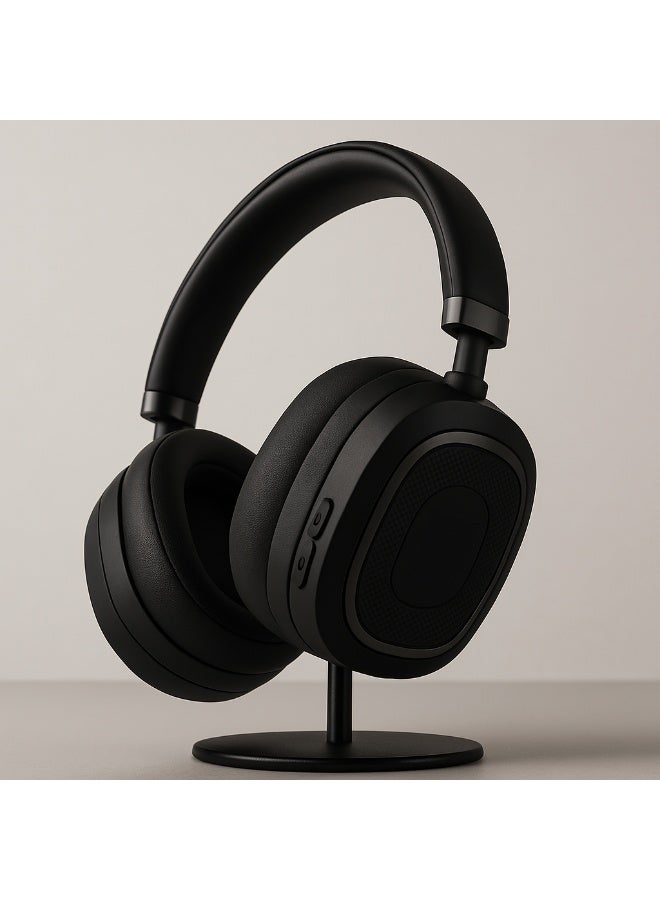 LS-256 Stereo Bluetooth Headphones - Lightweight with Comfortable Headband - Type-C Charging - 250mAh Battery - Black - Image 2