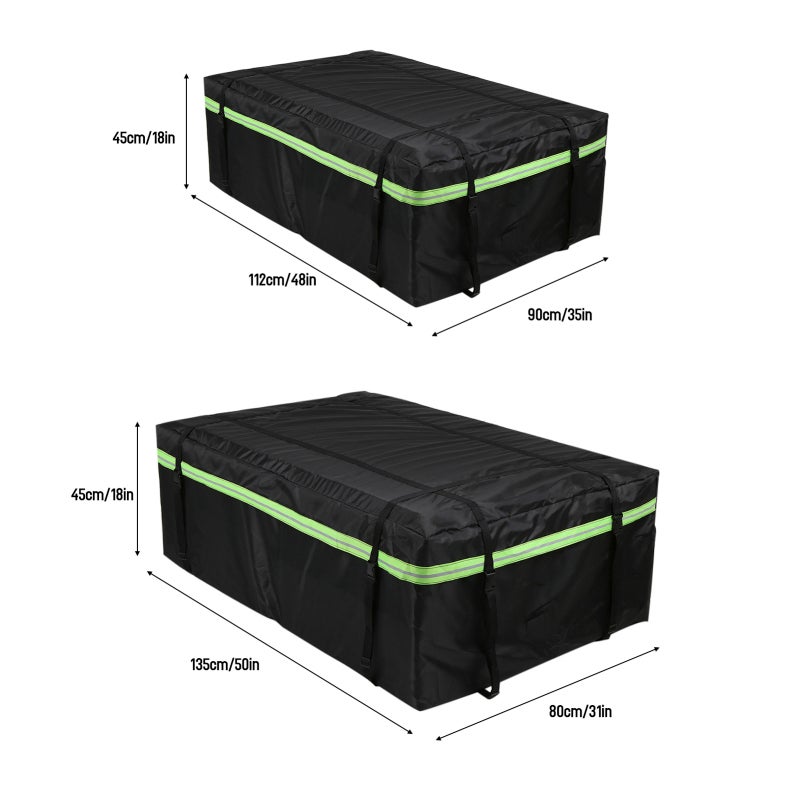 Waterproof Cargo Bag Car Roof Cargo Carrier with Night Reflective Strip Universal Luggage Bag Storage Cube Bag for Travel Camping - Image 4