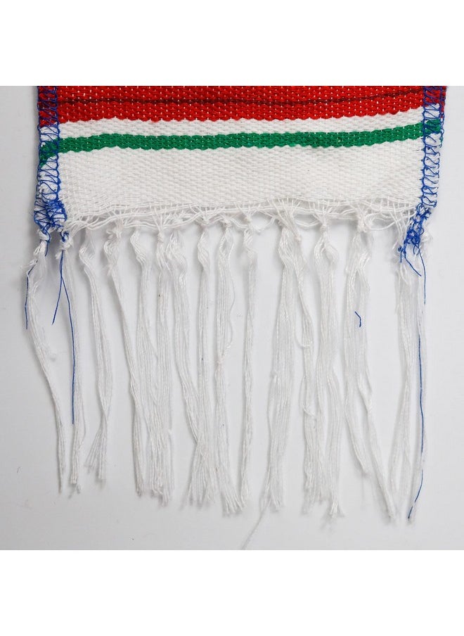 GraduationMall - GraduationMall Mexican Serape Graduation Stole with White Tassel Royal - Image 1