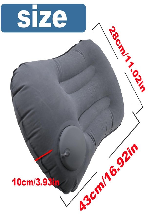 Anglepingping 2 Pack 17 in Ultralight Inflatable Pillow Travel Pillow,Camping Pillow for Neck & Lumbar Support,Beach,Camping,Traveling,Hiking,Napping,Desk Rest(Gray) - Image 2