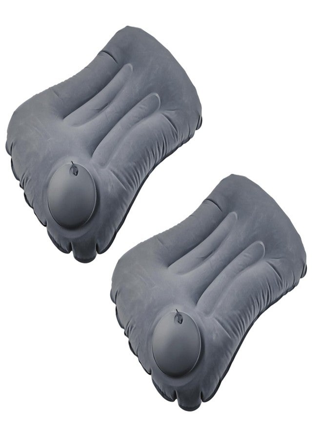 Anglepingping 2 Pack 17 in Ultralight Inflatable Pillow Travel Pillow,Camping Pillow for Neck & Lumbar Support,Beach,Camping,Traveling,Hiking,Napping,Desk Rest(Gray) - Image 1