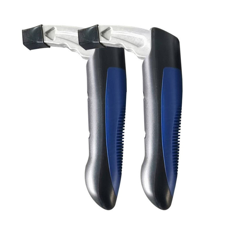 Car Door Assist Handle: 2pcs Blue 400 Lbs Load Capacity - 3-In-1 Design With Non Slip Grip Car Window Breaker Seat Belt Cutter for Elderly Emergency Car Use - Image 1