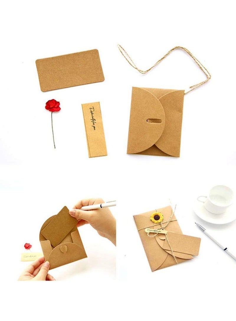 Generic 4 Pack Flower Pattern Thank You Card Handmade Invitation Greeting Card Wish Card for Wedding Birthday Festival  - Image 4