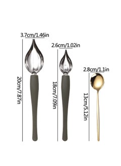 KASTWAVE 6 Pieces Drawing Decorating Spoon Set,Plated Decorating Pencil Spoon Saucier Drizzle for Decorating, Drizzling, and Drawing on Plates, Cakes  - Image 3