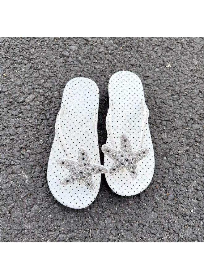 Ocean Star Y2k Chola Style Wedge Thick-soled Slippers For Vacation, Niche Outdoor Flip-flops