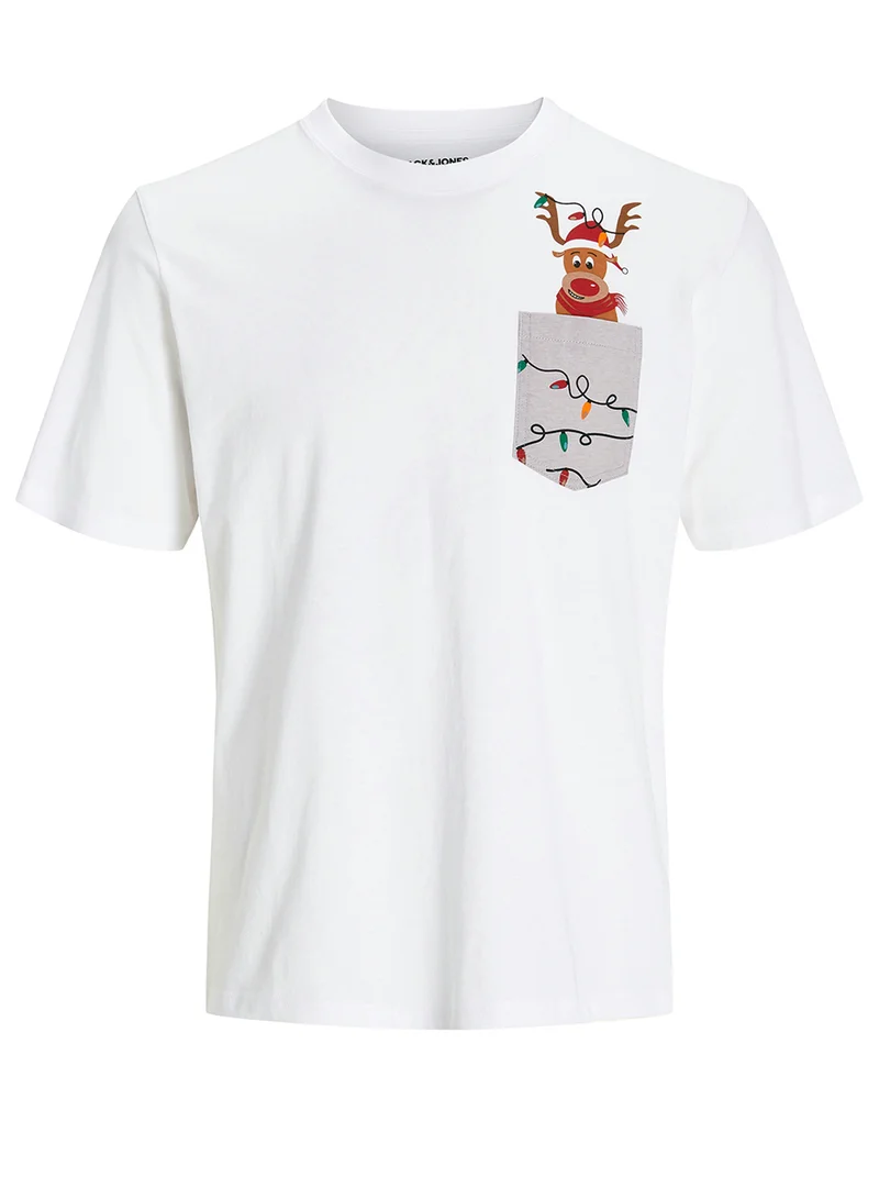 JACK & JONES Christmas Graphic Crew Neck T-Shirt