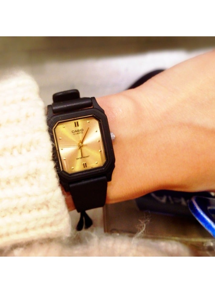 كاسيو ساعة يد نسائية بعقارب مقاومة للماء LQ-142E-9ADF - 32 ملم - أسود - Image 3