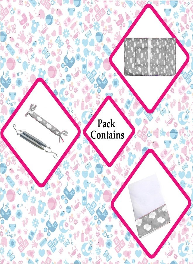 VParents Sleeping Essentials Set with Mosquito Net & Spring (Grey) | Window Hanger not Included, Sunny - Image 5