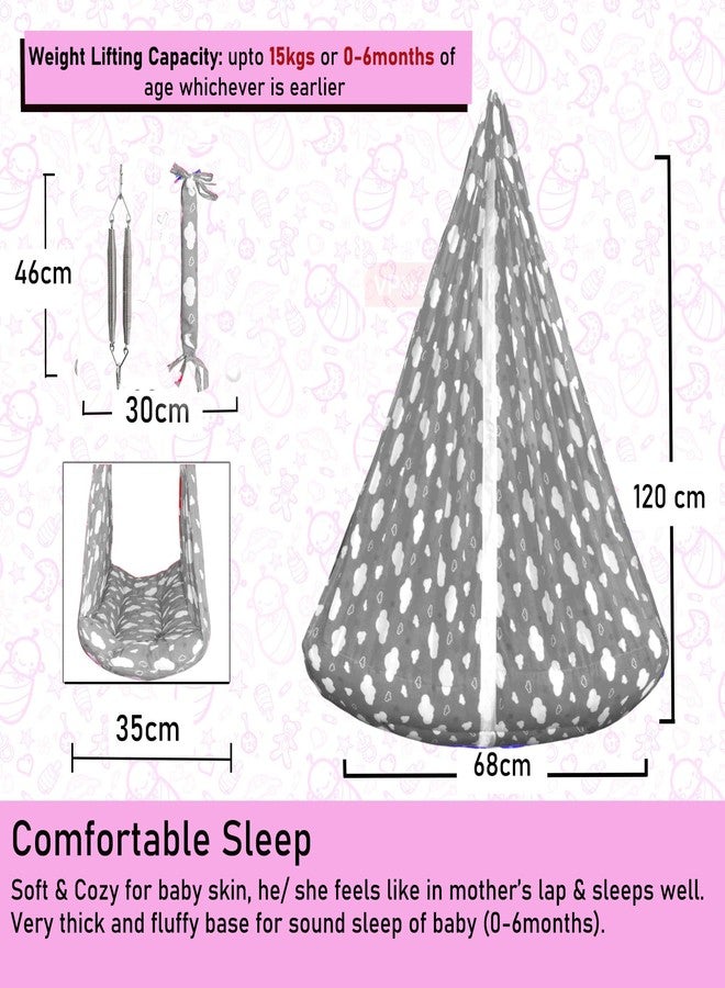 VParents Sleeping Essentials Set with Mosquito Net & Spring (Grey) | Window Hanger not Included, Sunny - Image 3
