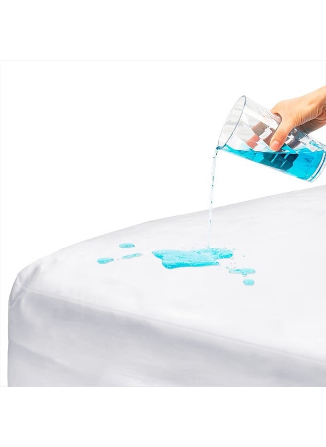 DMI - Waterproof Mattress Protector and Mattress Cover, Encased Zippered Fit, Twin, Packaging may vary - Image 1