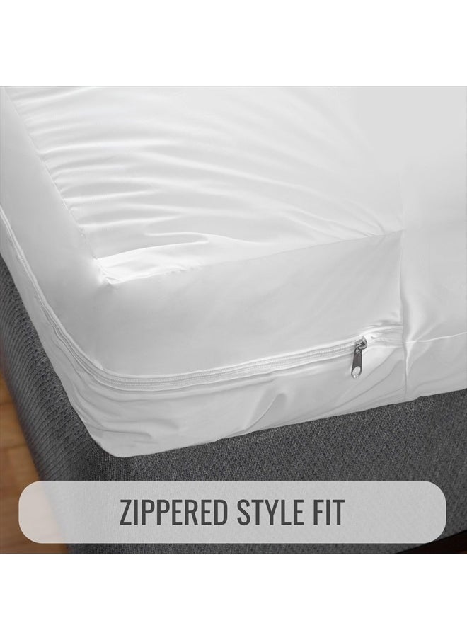 DMI - Waterproof Mattress Protector and Mattress Cover, Encased Zippered Fit, Twin, Packaging may vary - Image 1