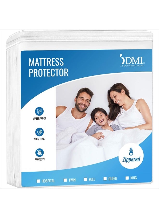 DMI - Waterproof Mattress Protector and Mattress Cover, Encased Zippered Fit, Twin, Packaging may vary - Image 1