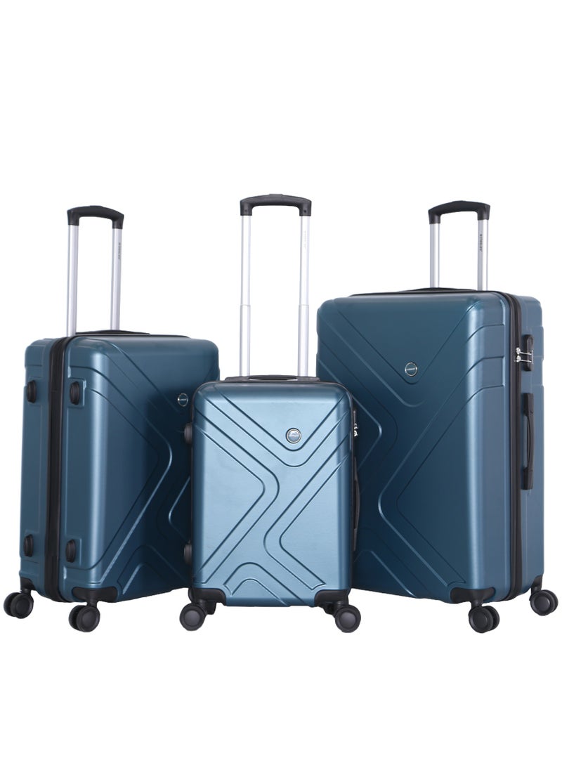 STARLIFE 3 Piece ABS Hard side Trolley Luggage Set Spinner Wheels with Number Lock  - Image 1