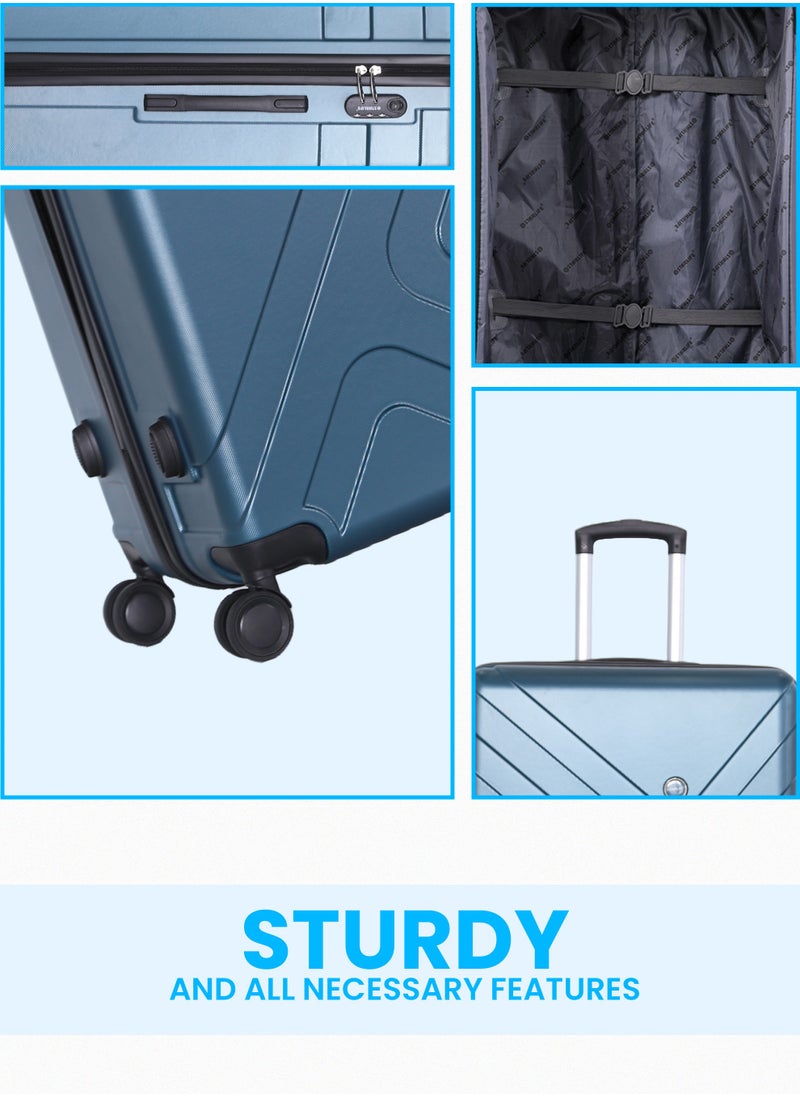 STARLIFE 3 Piece ABS Hard side Trolley Luggage Set Spinner Wheels with Number Lock  - Image 4