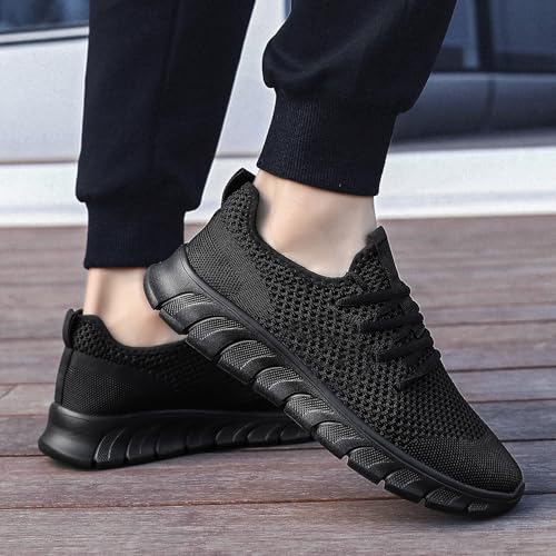 YRLTYO Non Slip Work Shoes Women Walking Running Tennis Sneakers Gym Workout Athletic Lightweight Comfortable Fashion Sport Mesh Casual Shoe Black Size 10 - Image 3