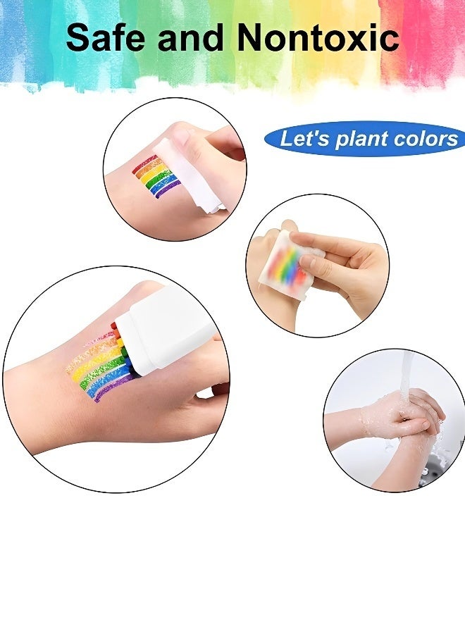 Face Paint Crayons 6 Colors Face Paints for Children Halloween Make Up Set Washable Make Up Set Body Painting for Boys Girls Non-Toxic Party Cosplay Face Paint Crayons for Ages 3+ - Image 1