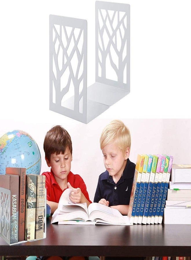 مسدادا مساند كتب MSDADA، مساند كتب للرفوف، مساند كتب للمكتب، مساند كتب للكتب الثقيلة، حامل رفوف كتب، دعامات معدنية لمساند الكتب، سدادات كتب، أبيض (6 أزواج) - Image 3