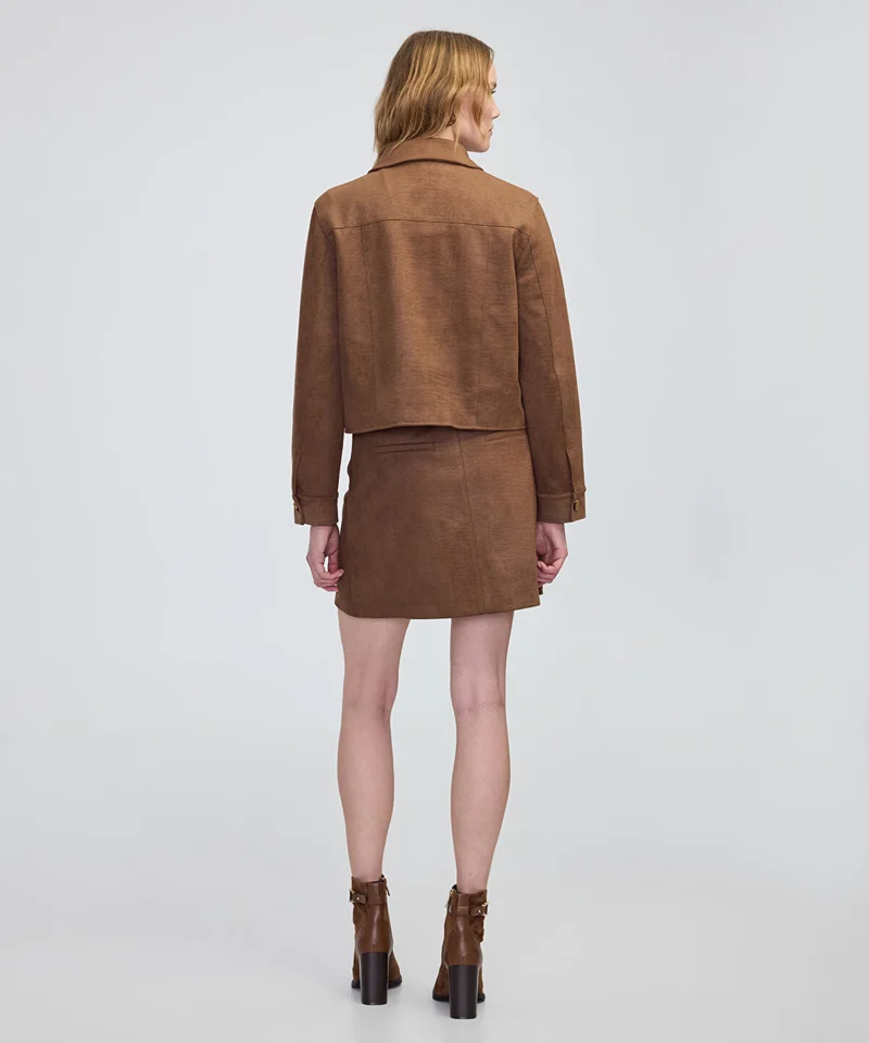 Ipekyol  Croc-Effect Faux Suede Jacket for Women | Best Price UAE
