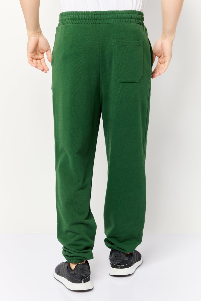Celio Men Regular Fit Solid Sweatpants, Green - Image 4