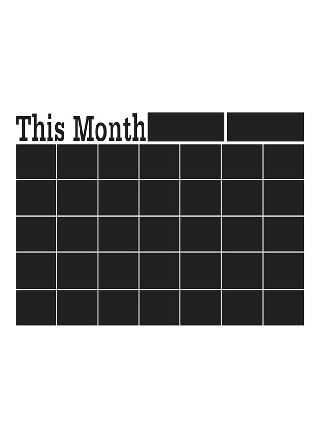 Generic Wall Sticker Removable Chalkboard Calendar Wall Decal Month Calendar Memo Board Blackboard 
