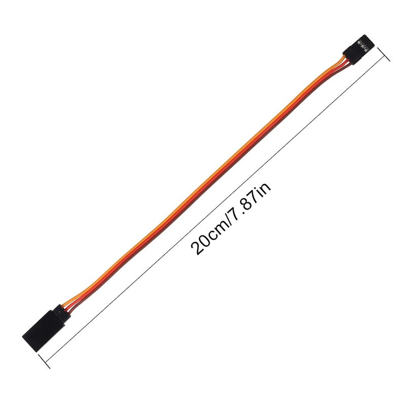 ACEIRMC 10pcs 3-Pin Servo Extension Cable Cord Female to Male Lead Wire Connector JR for RC Car Airplanes Remote Control (20cm) - Image 2